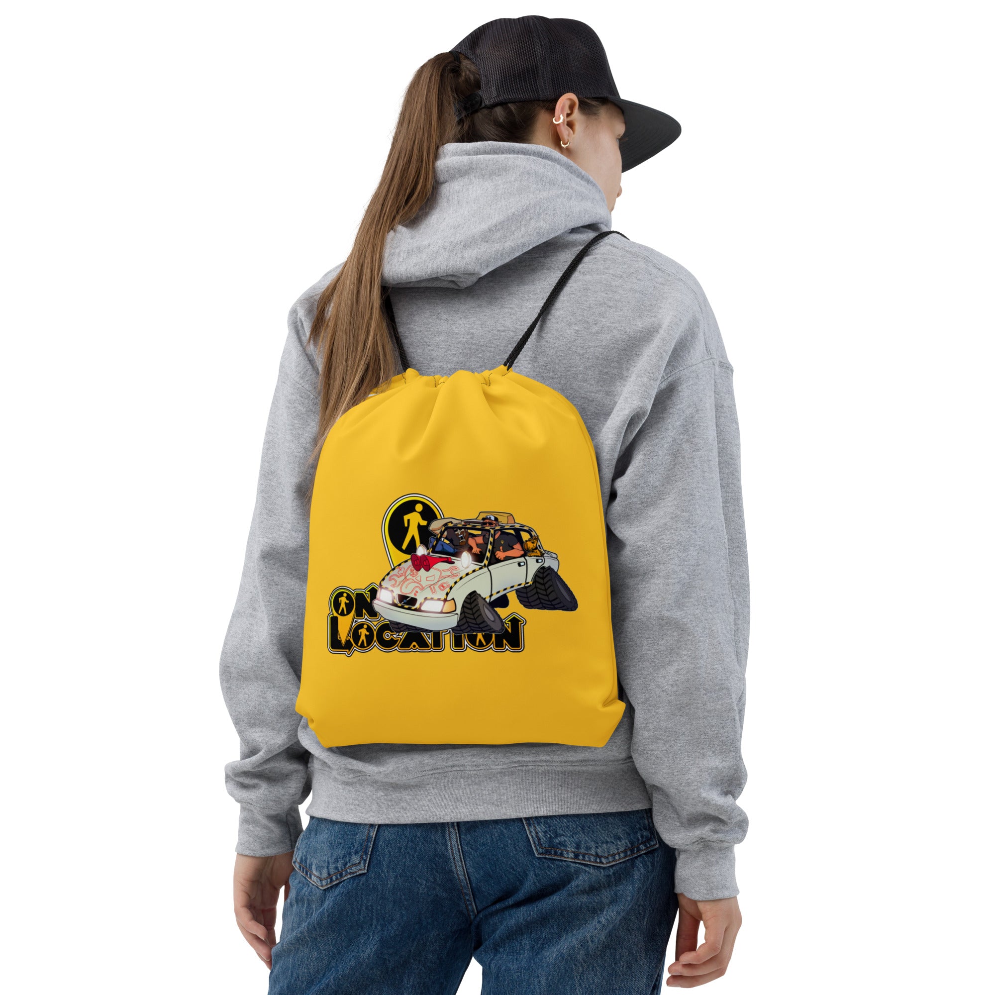 Navigation Driving Challenge Drawstring Bag (safety yellow)