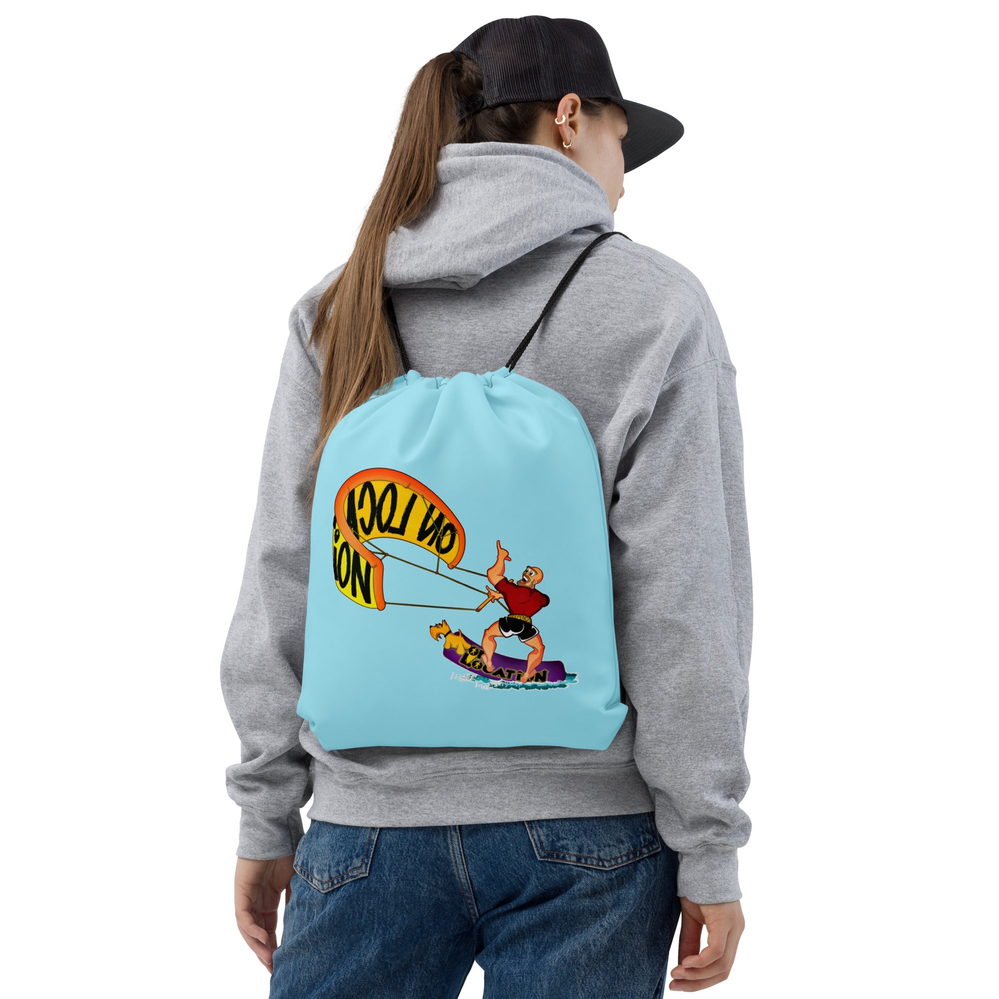 Kiteboarding Drawstring Bag