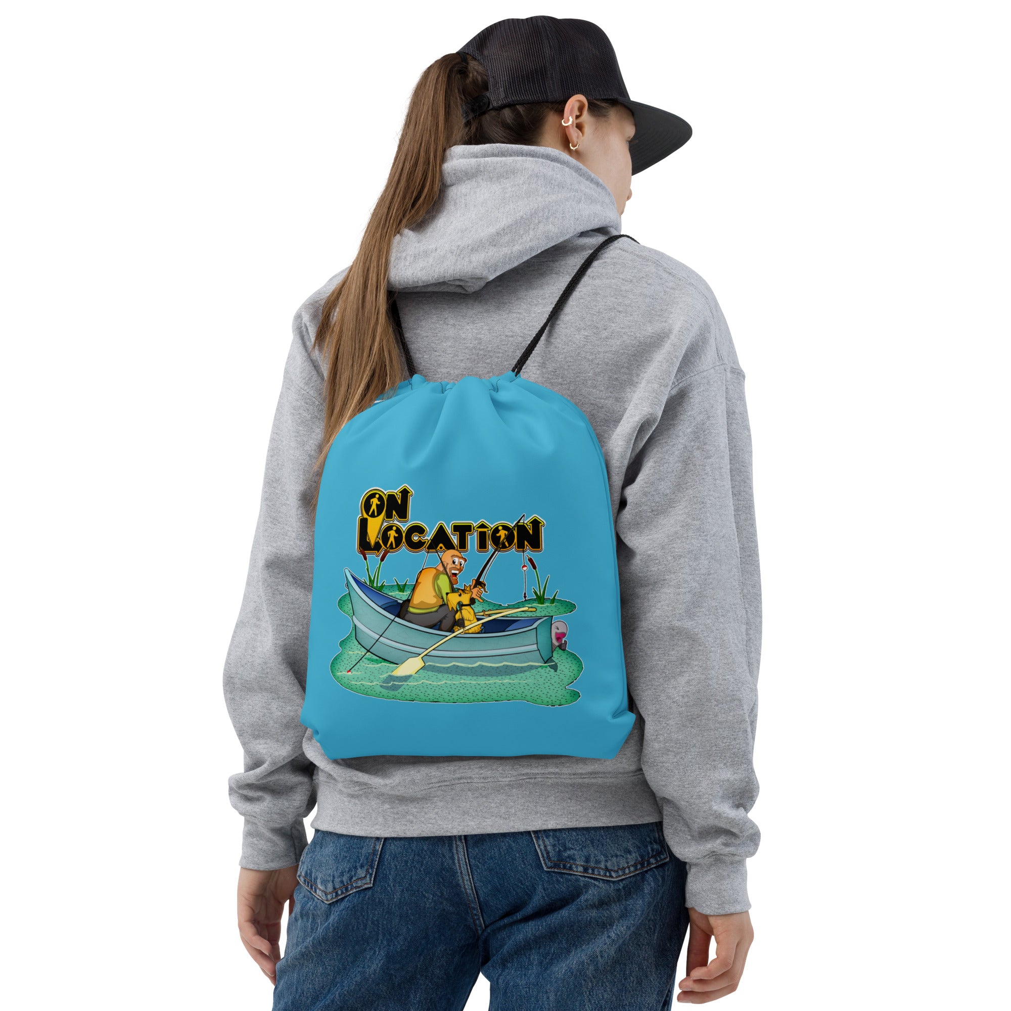 Fishing Drawstring Bag
