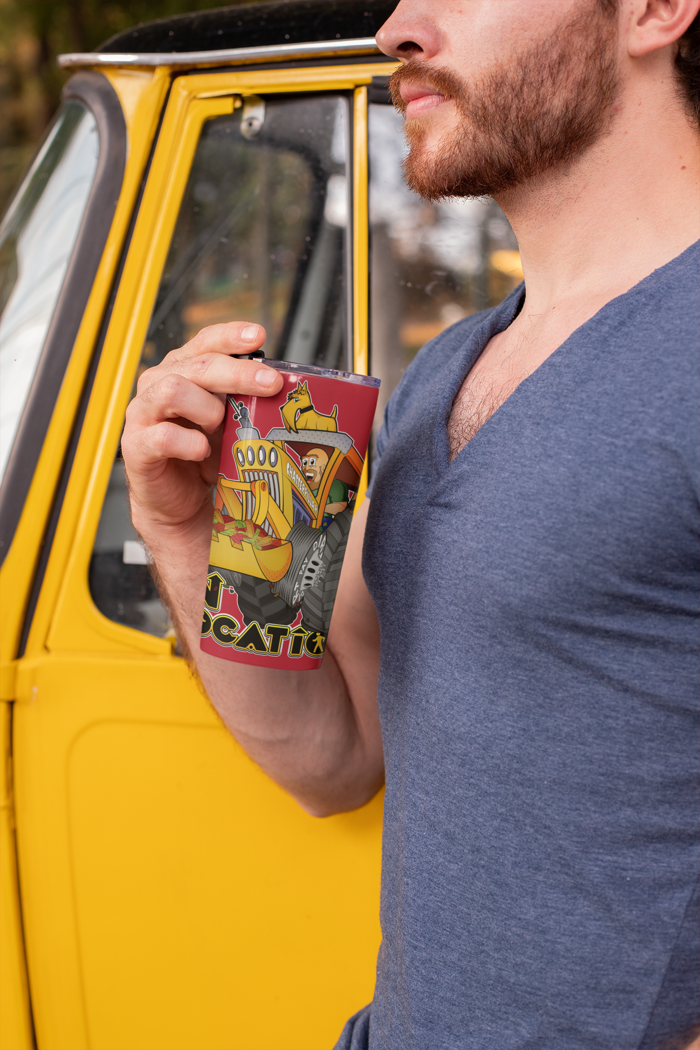 Plush Diamond Mining Travel Tumbler