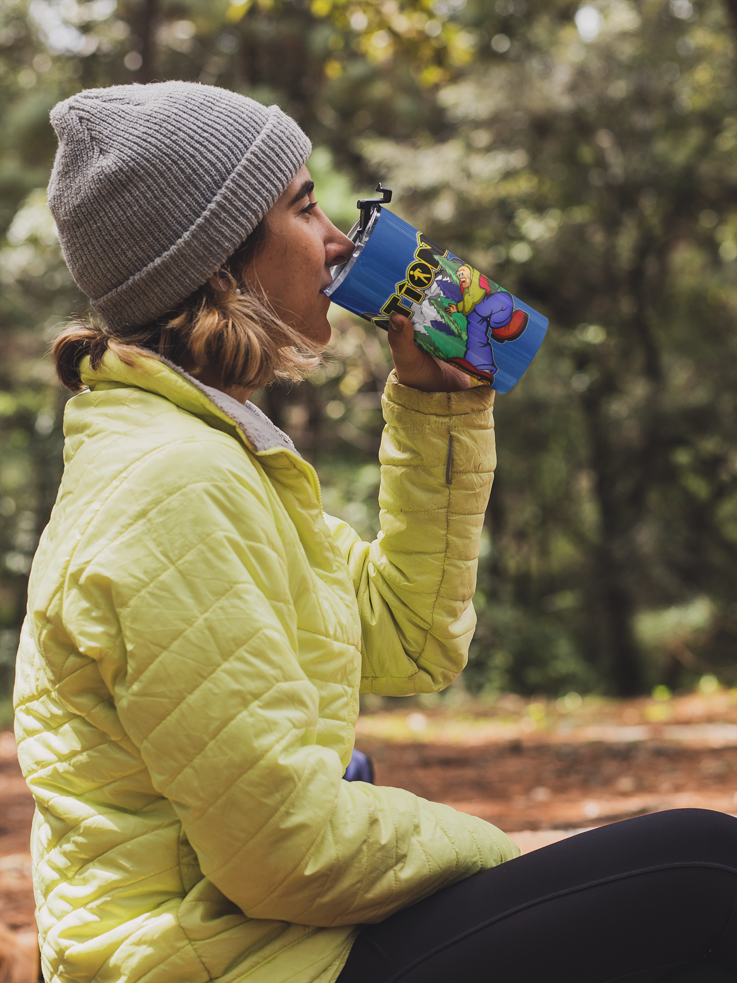 Keep On Hiking Travel Tumbler (dark blue)