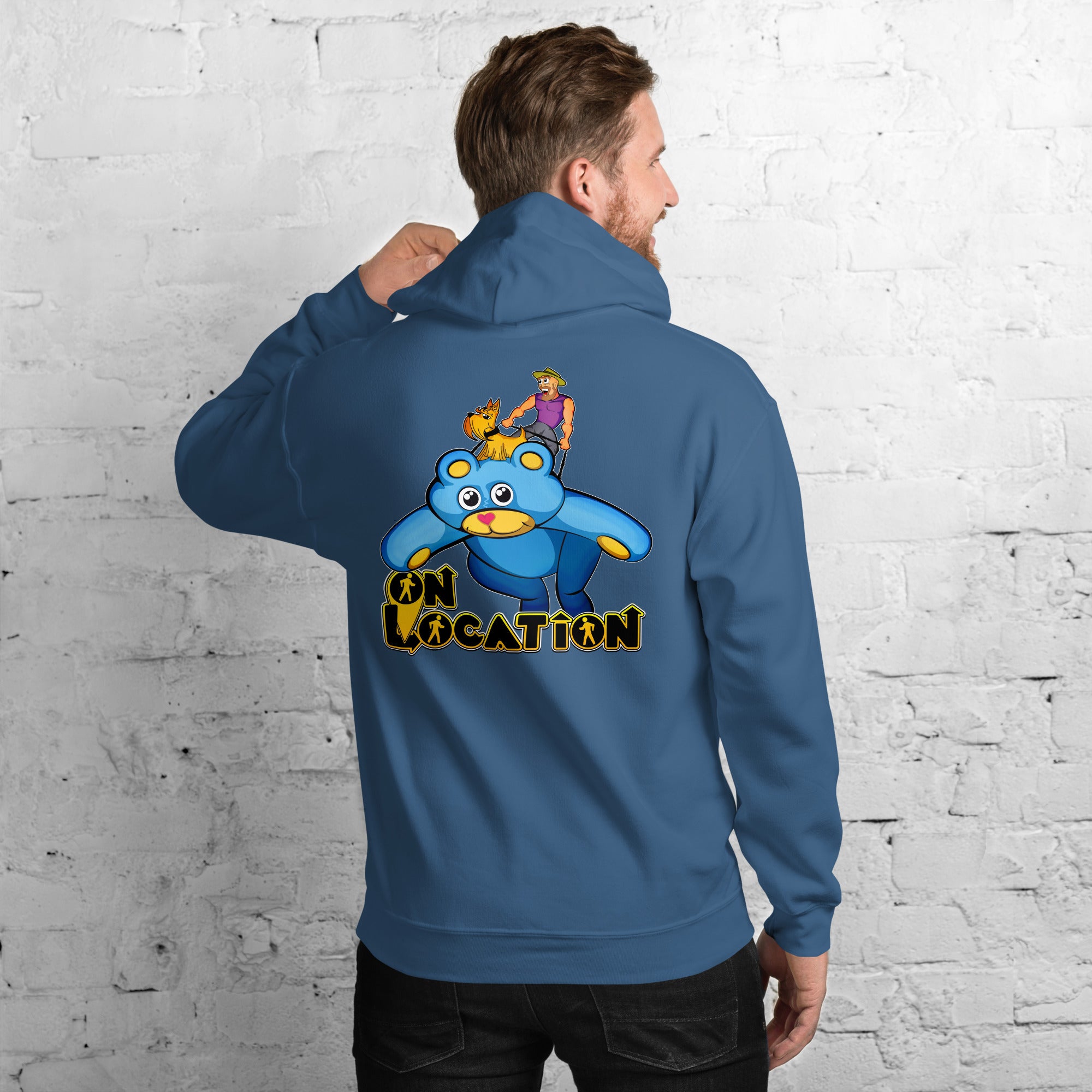 Giant Kite Flying Unisex Hoodie - Back Graphic (multiple colors)