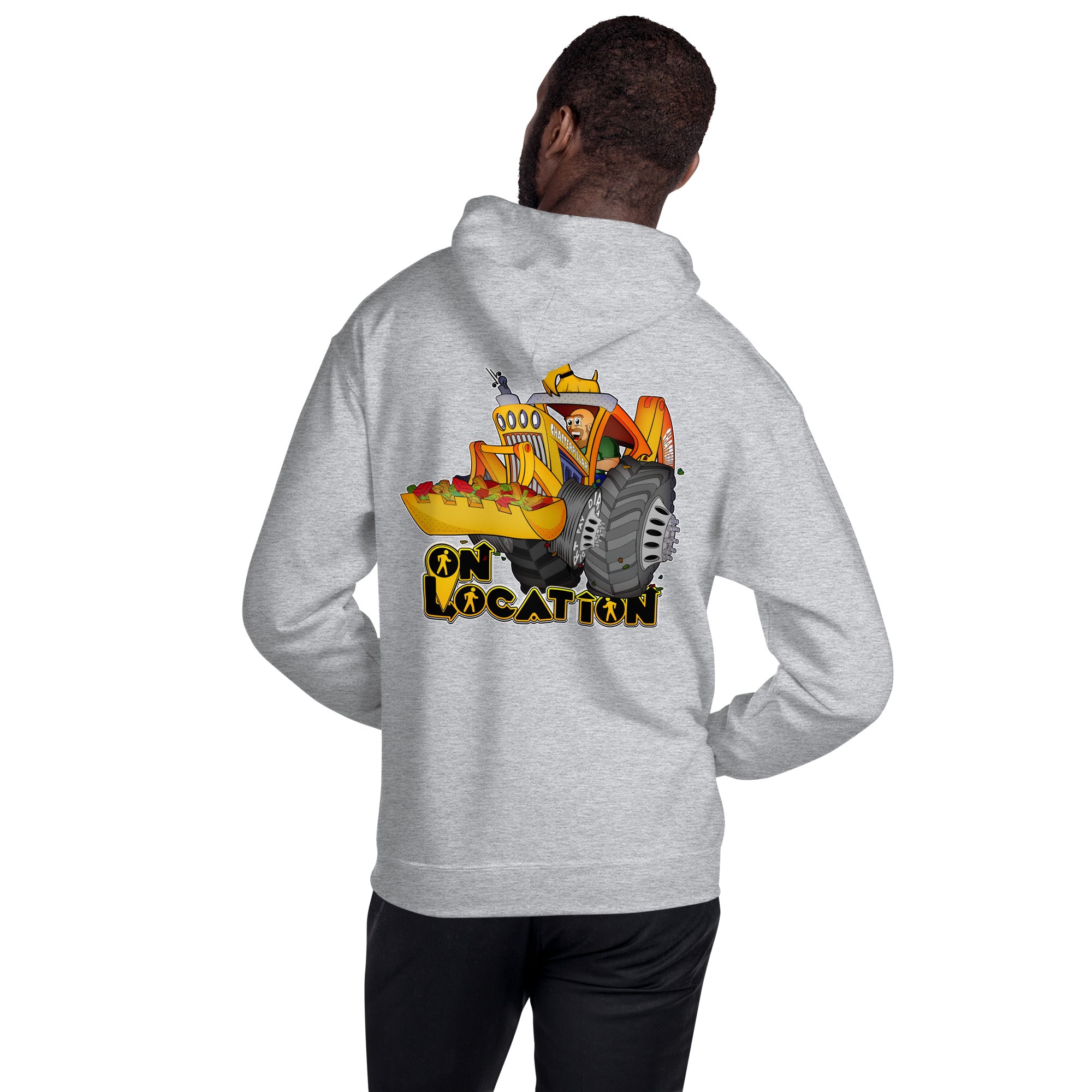 Plush Diamond Mining Unisex Hoodie - Back Graphic (multiple colors)