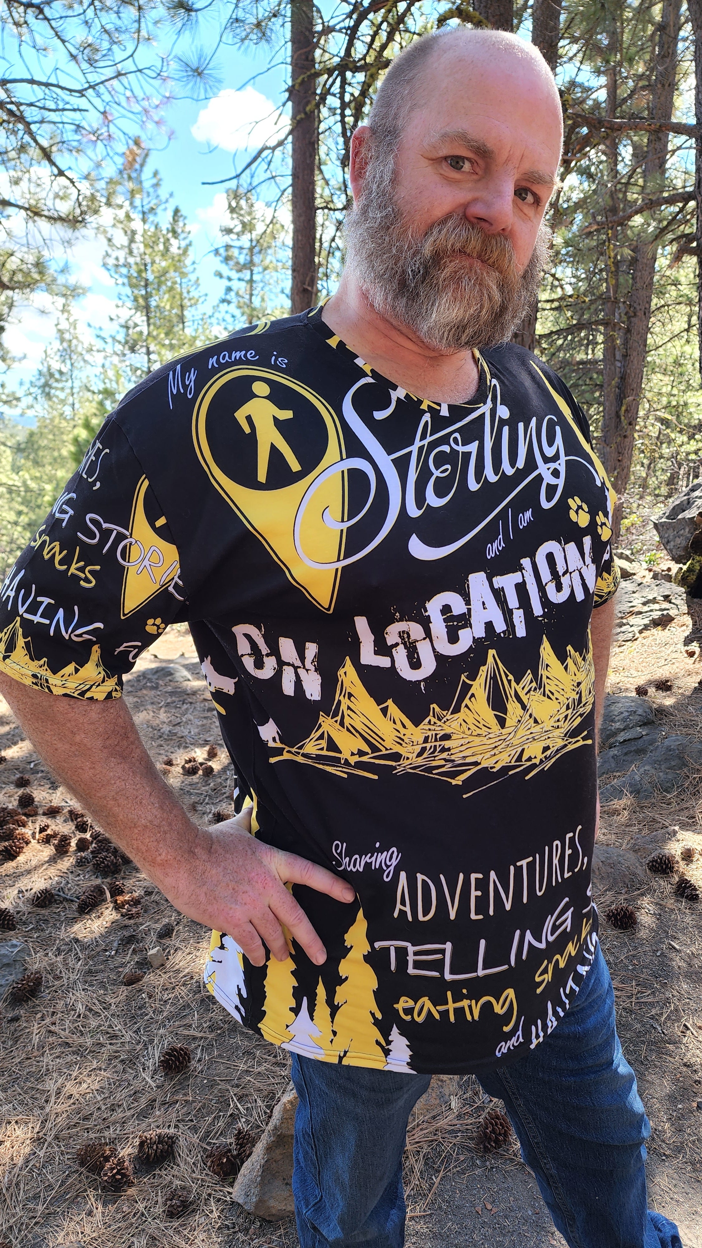 Typography Black Sport Shirt