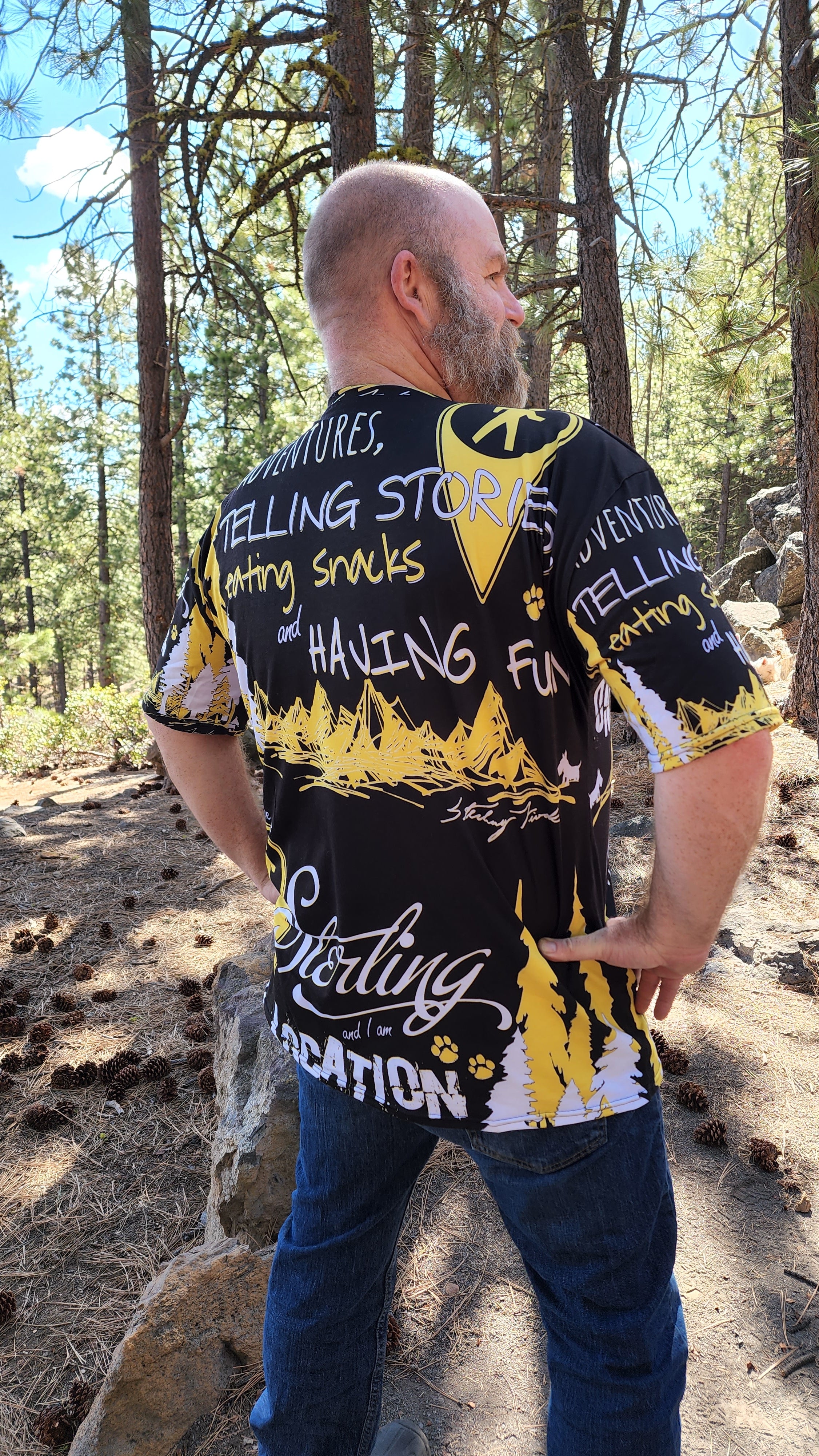 Typography Black Sport Shirt