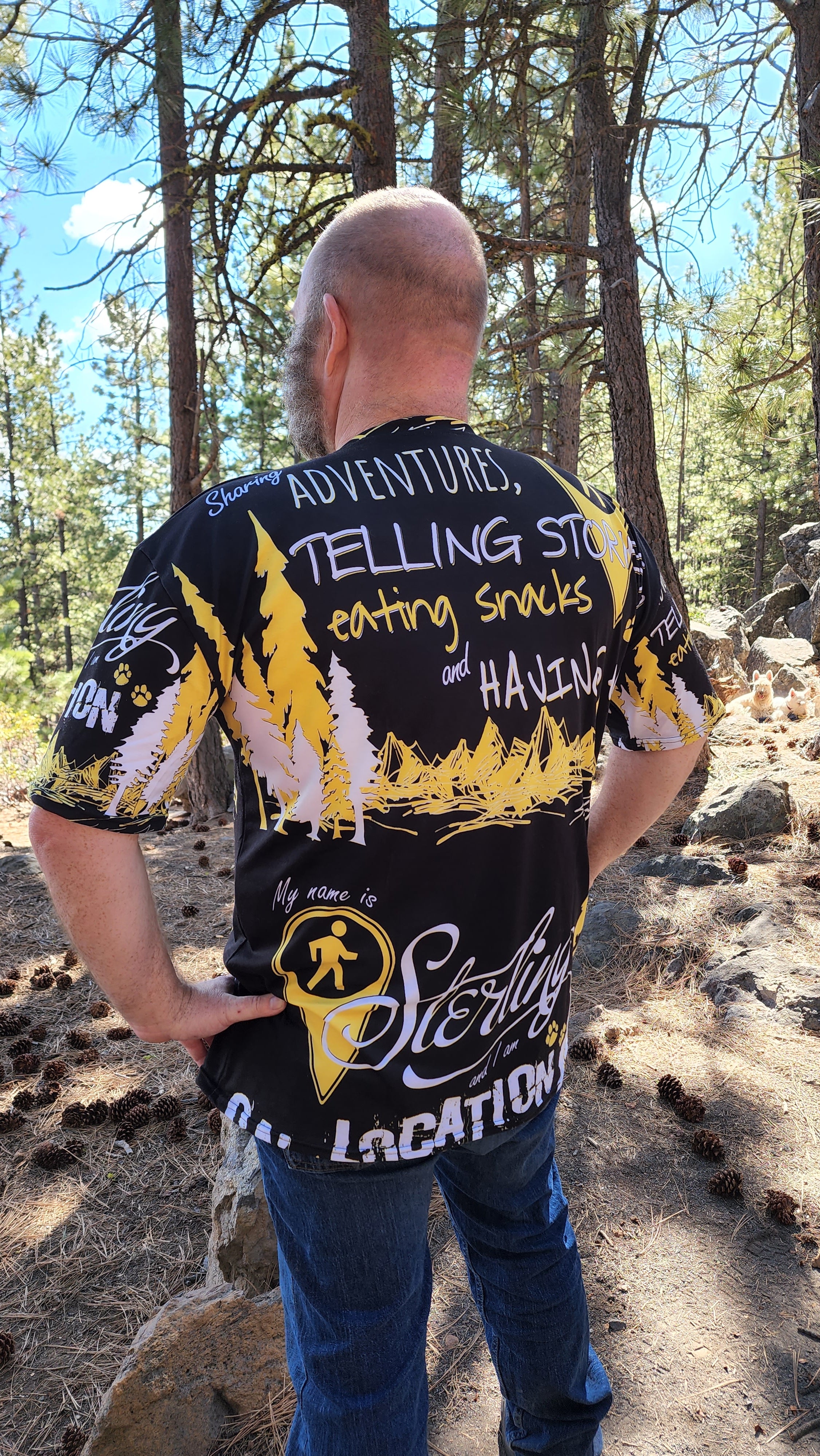 Typography Black Sport Shirt