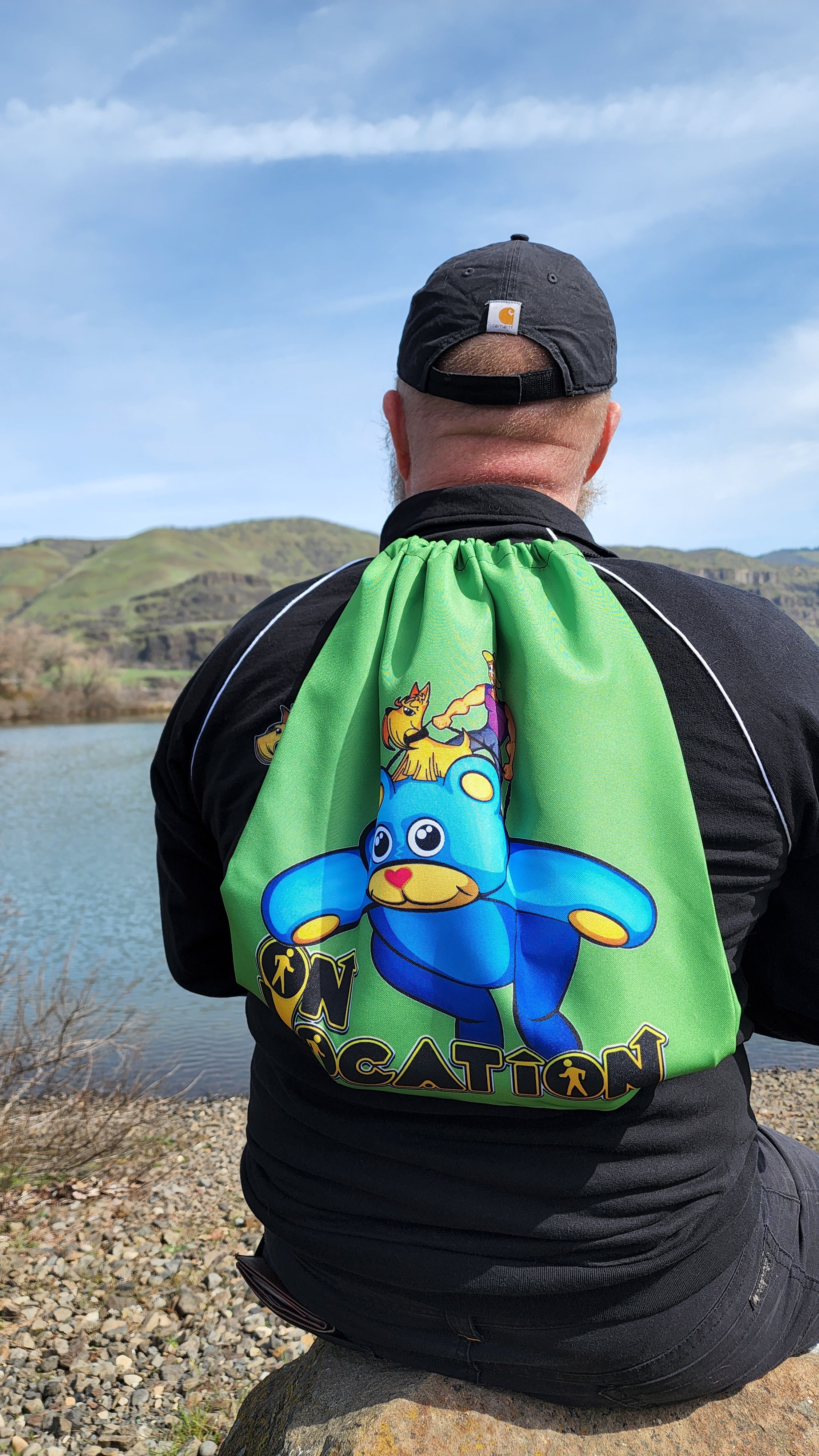 Giant Kite Flying Drawstring Bag