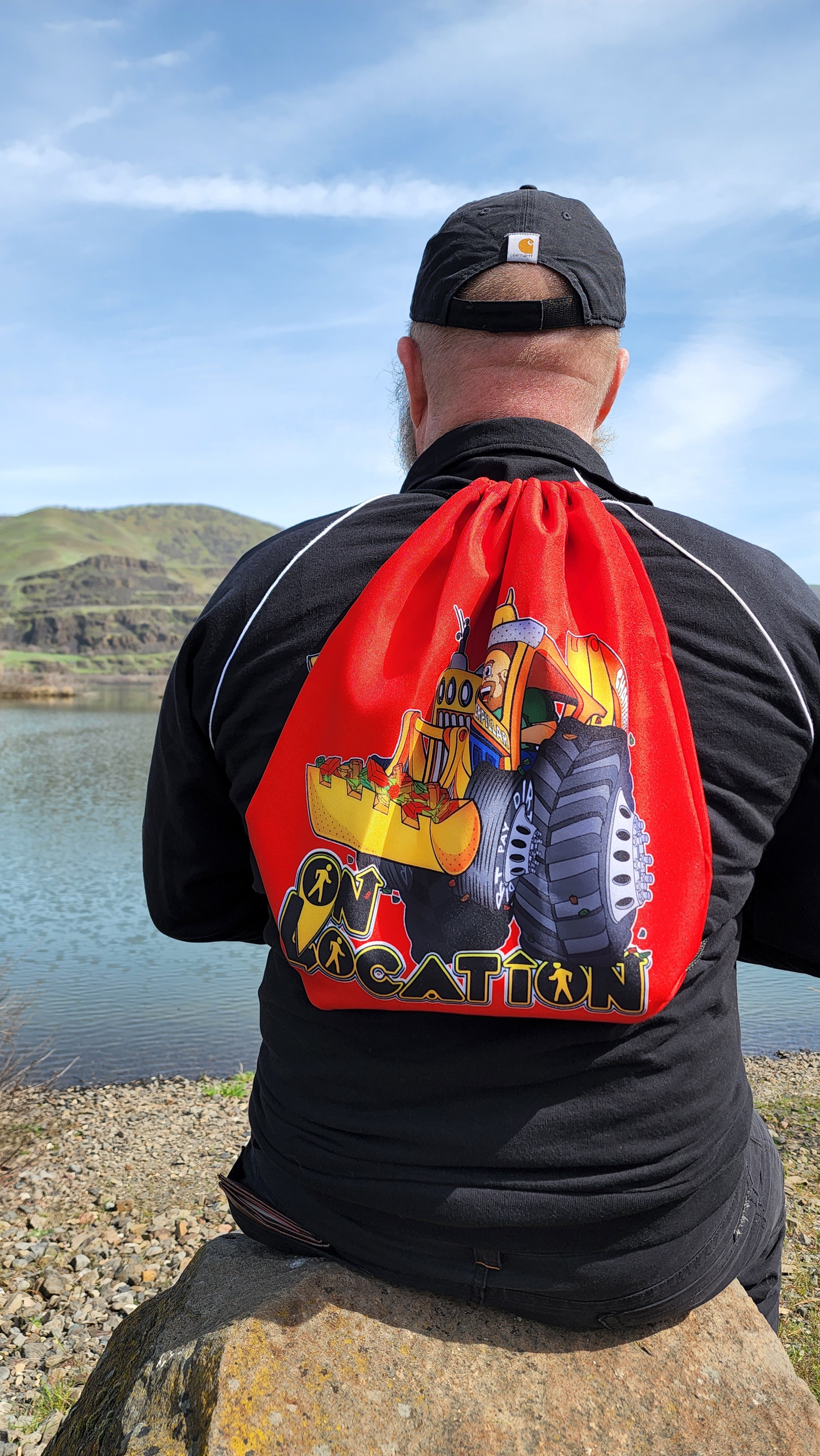 Plush Diamond Mining Drawstring Bag