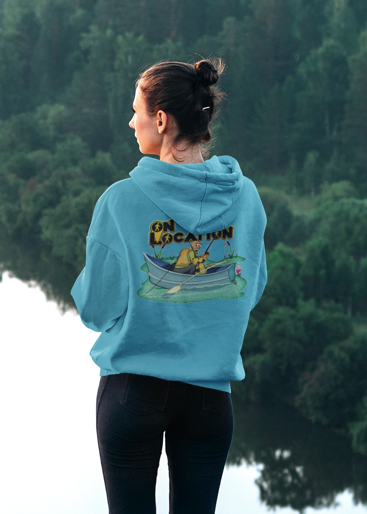 Fishing Unisex Hoodie - Back Graphic (multiple colors)