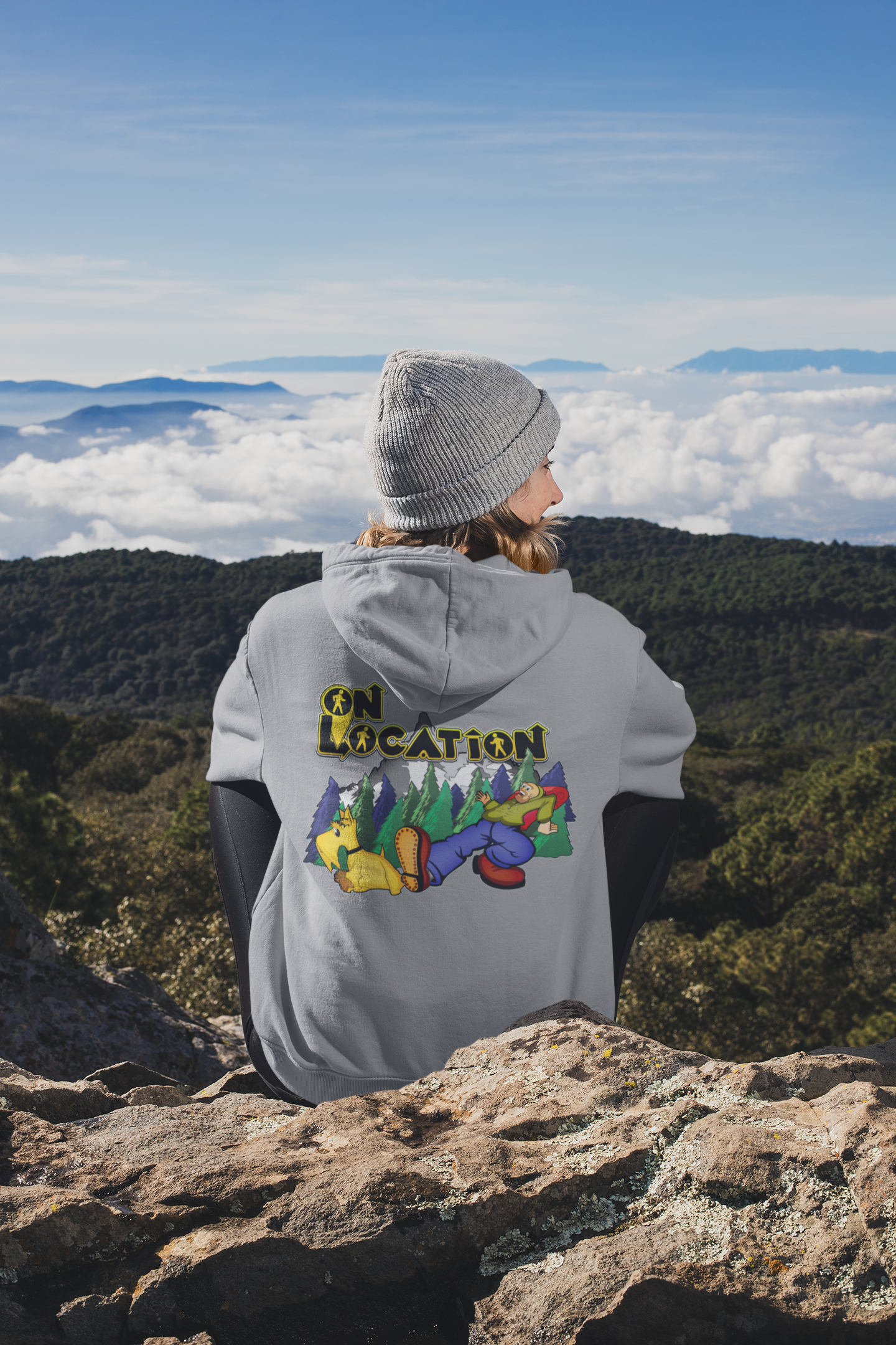 Keep On Hiking Unisex Hoodie - Back Graphic (multiple colors)