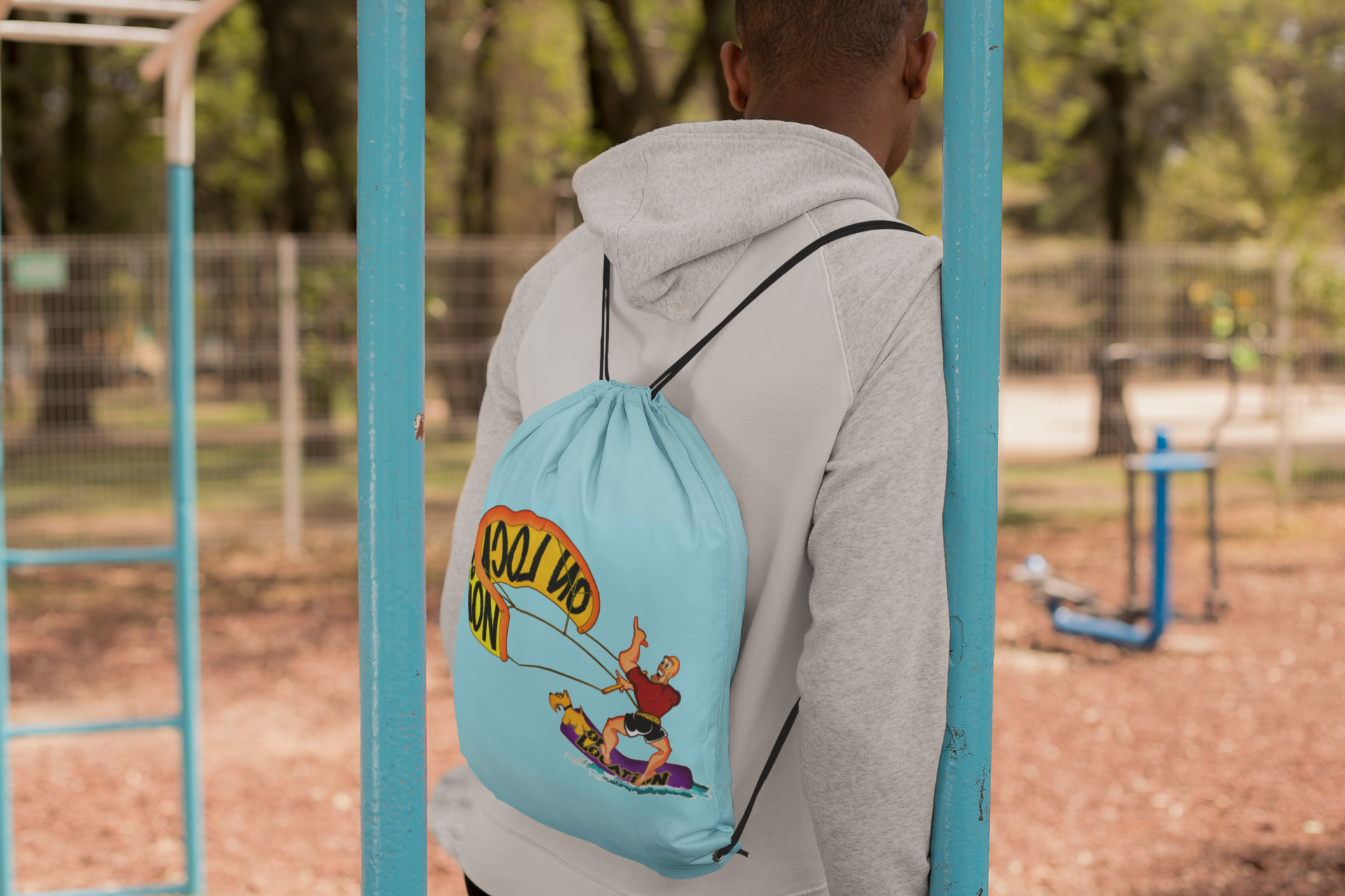 Kiteboarding Drawstring Bag
