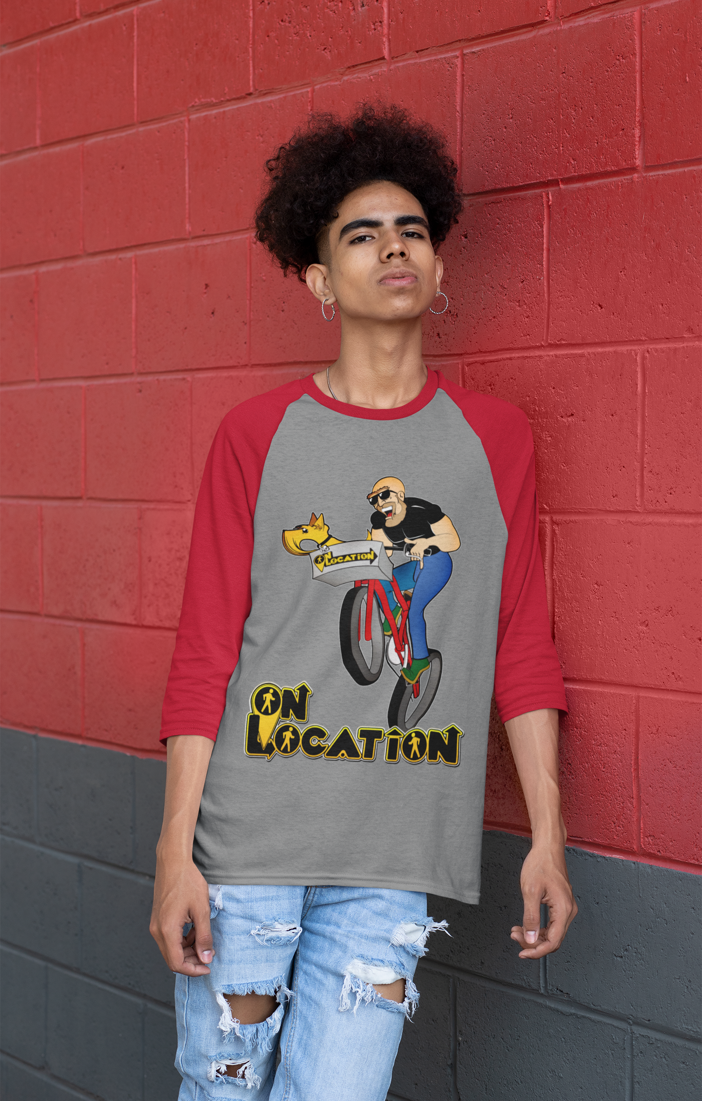 Mountain Biking Raglan Shirt