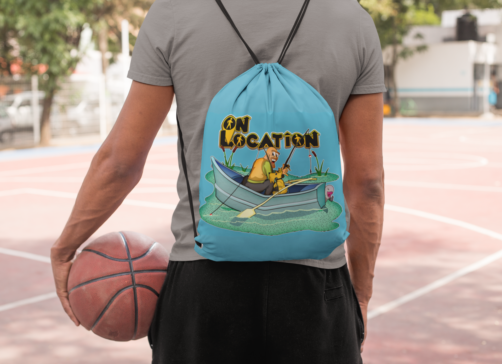Fishing Drawstring Bag