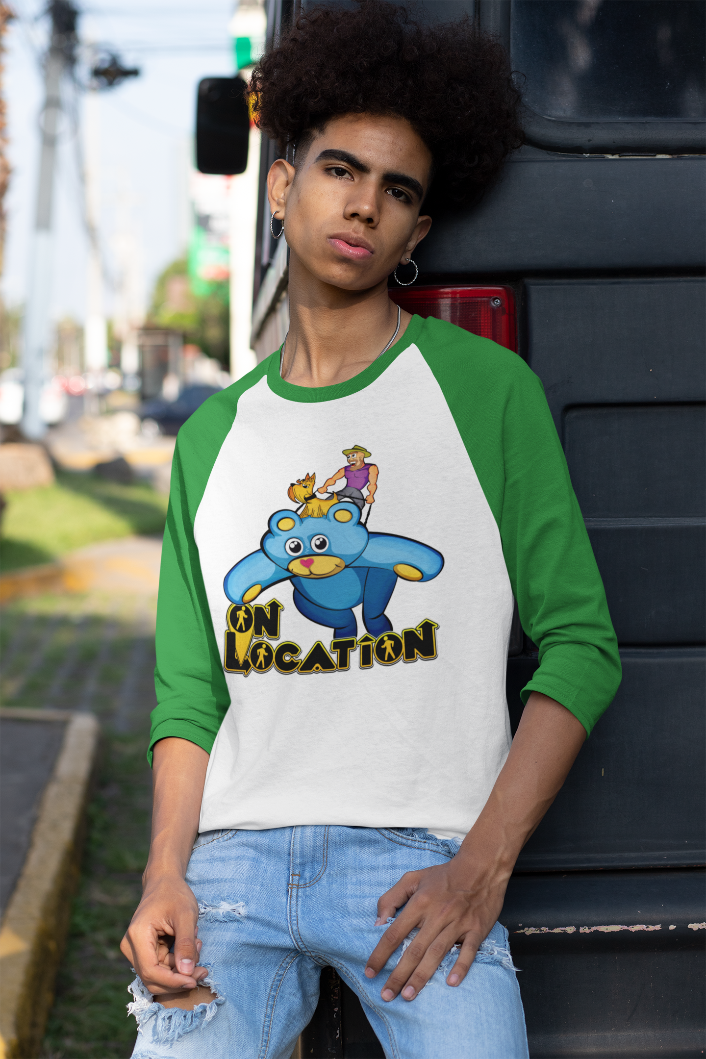 Giant Kite Flying Raglan Shirt
