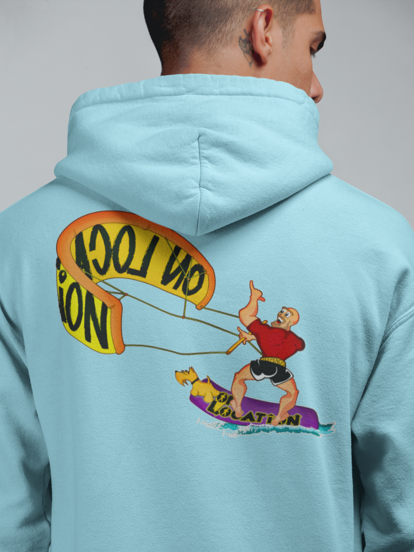 Kiteboarding Unisex Hoodie - Back Graphic (multiple colors)