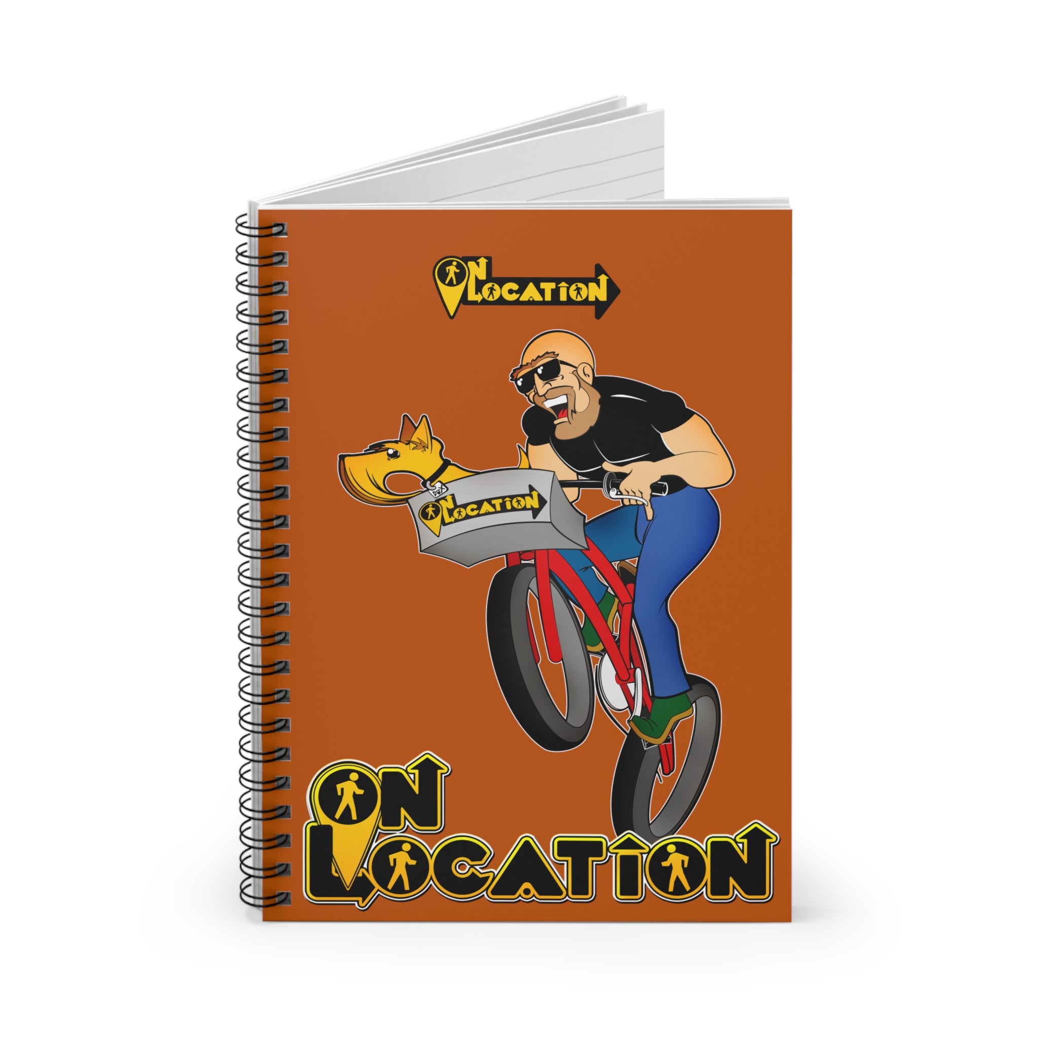 Mountain Biking Spiral Notebook (earth brown)