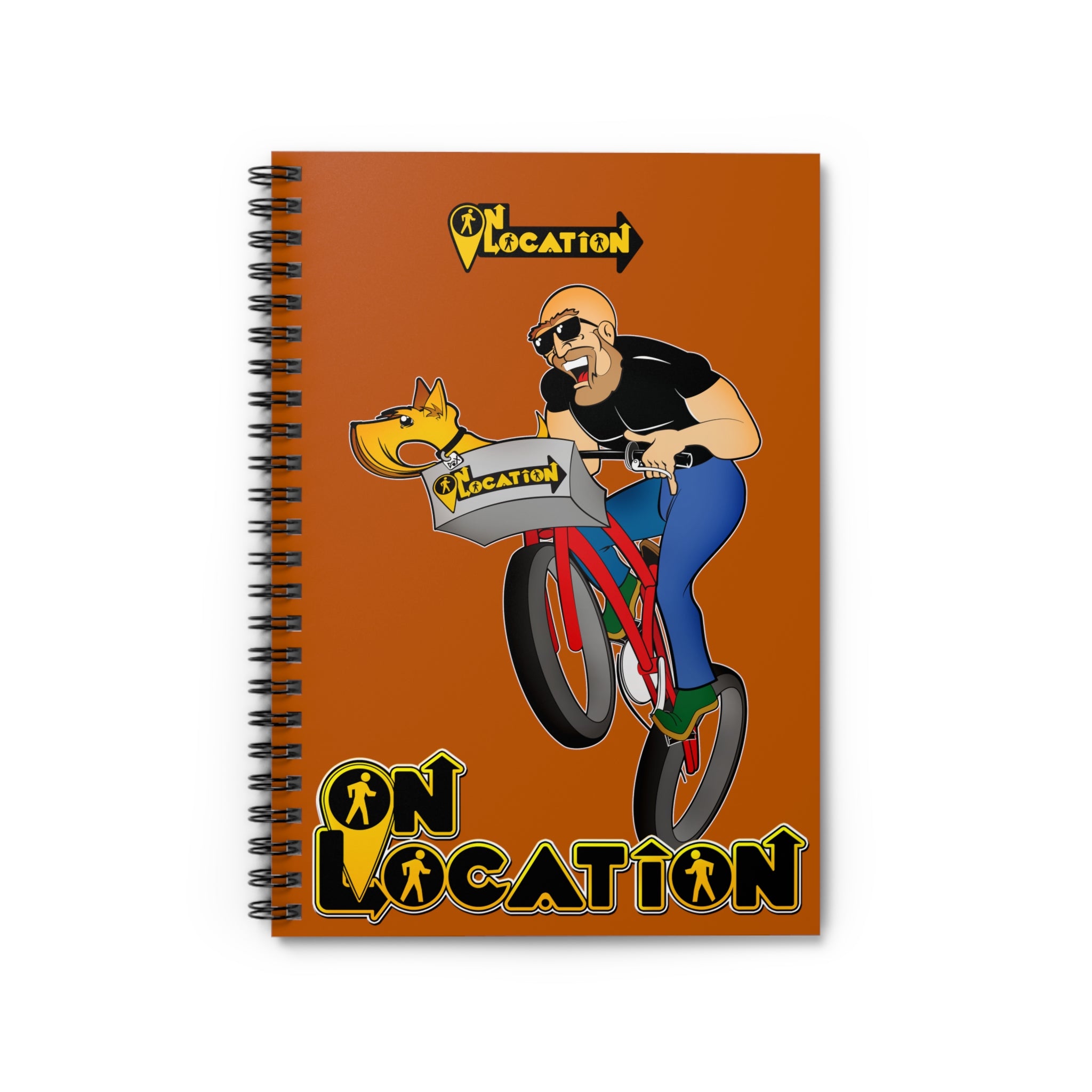 Mountain Biking Spiral Notebook (earth brown)