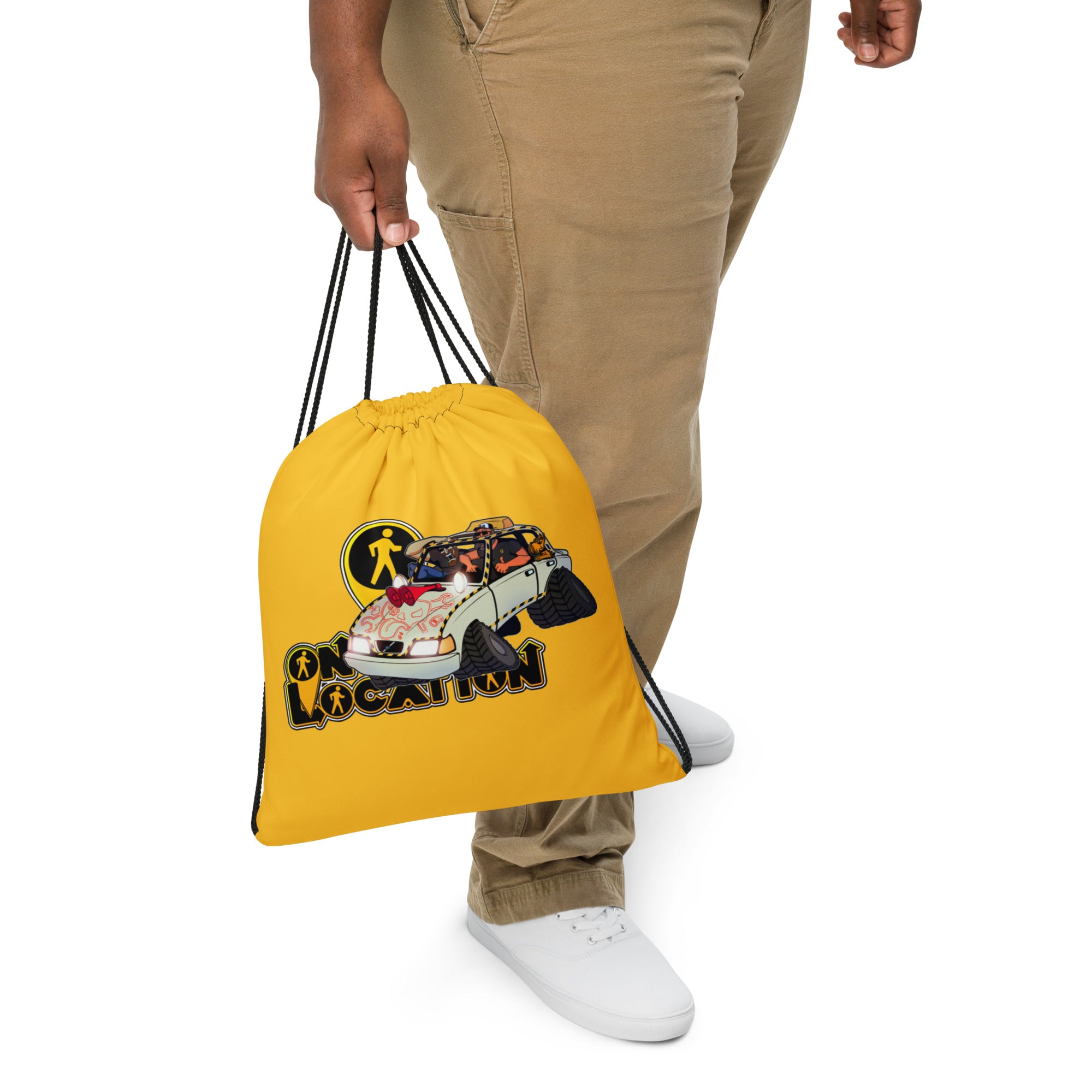 Navigation Driving Challenge Drawstring Bag (safety yellow)