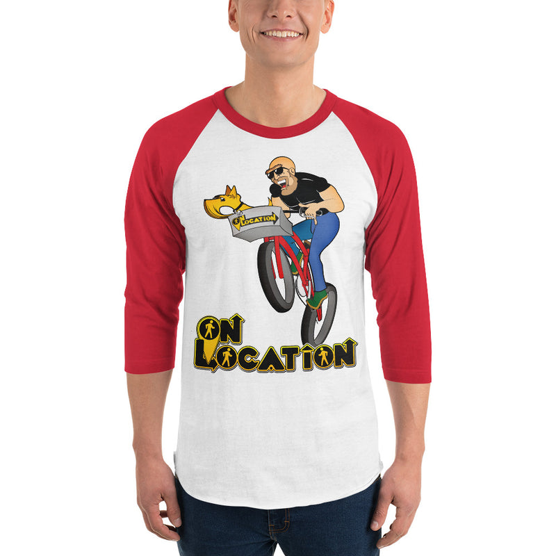 Mountain Biking Unisex Raglan Shirt (multiple colors)