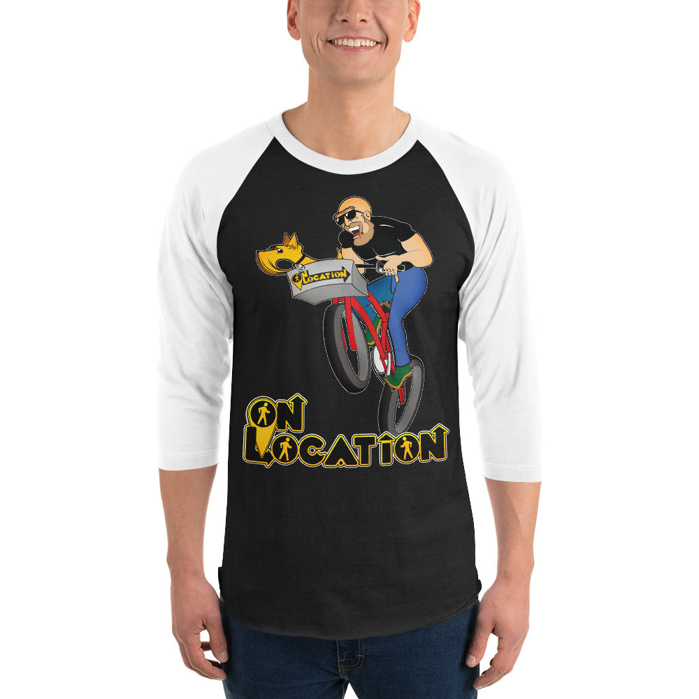 Mountain Biking Unisex Raglan Shirt (multiple colors)
