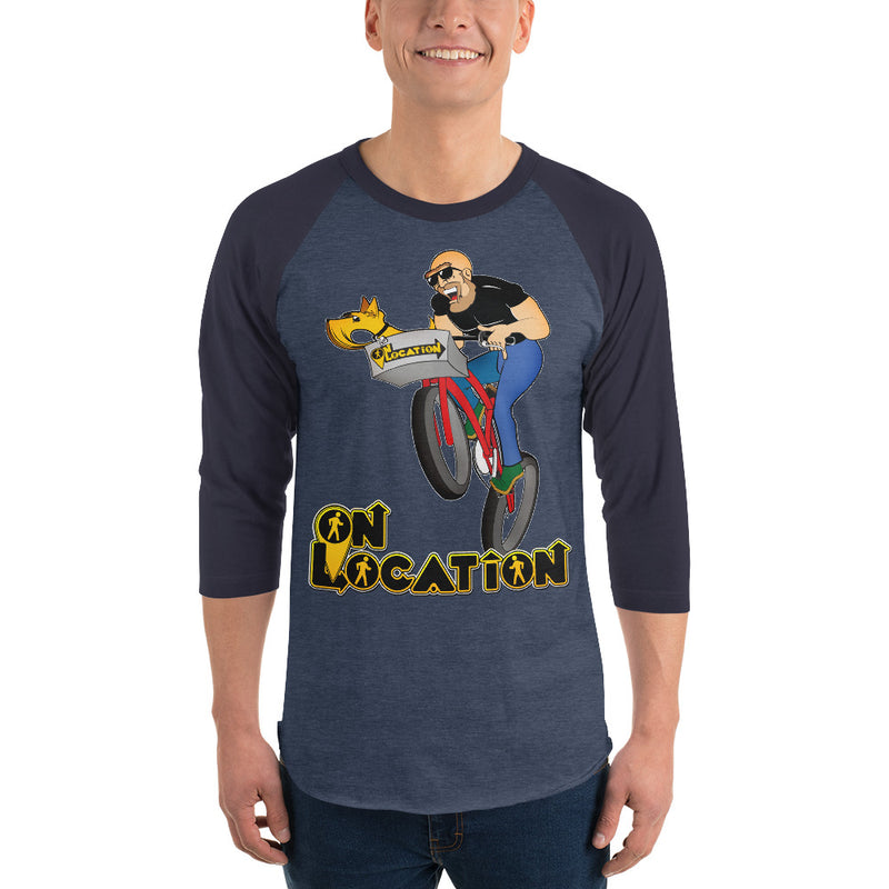 Mountain Biking Unisex Raglan Shirt (multiple colors)